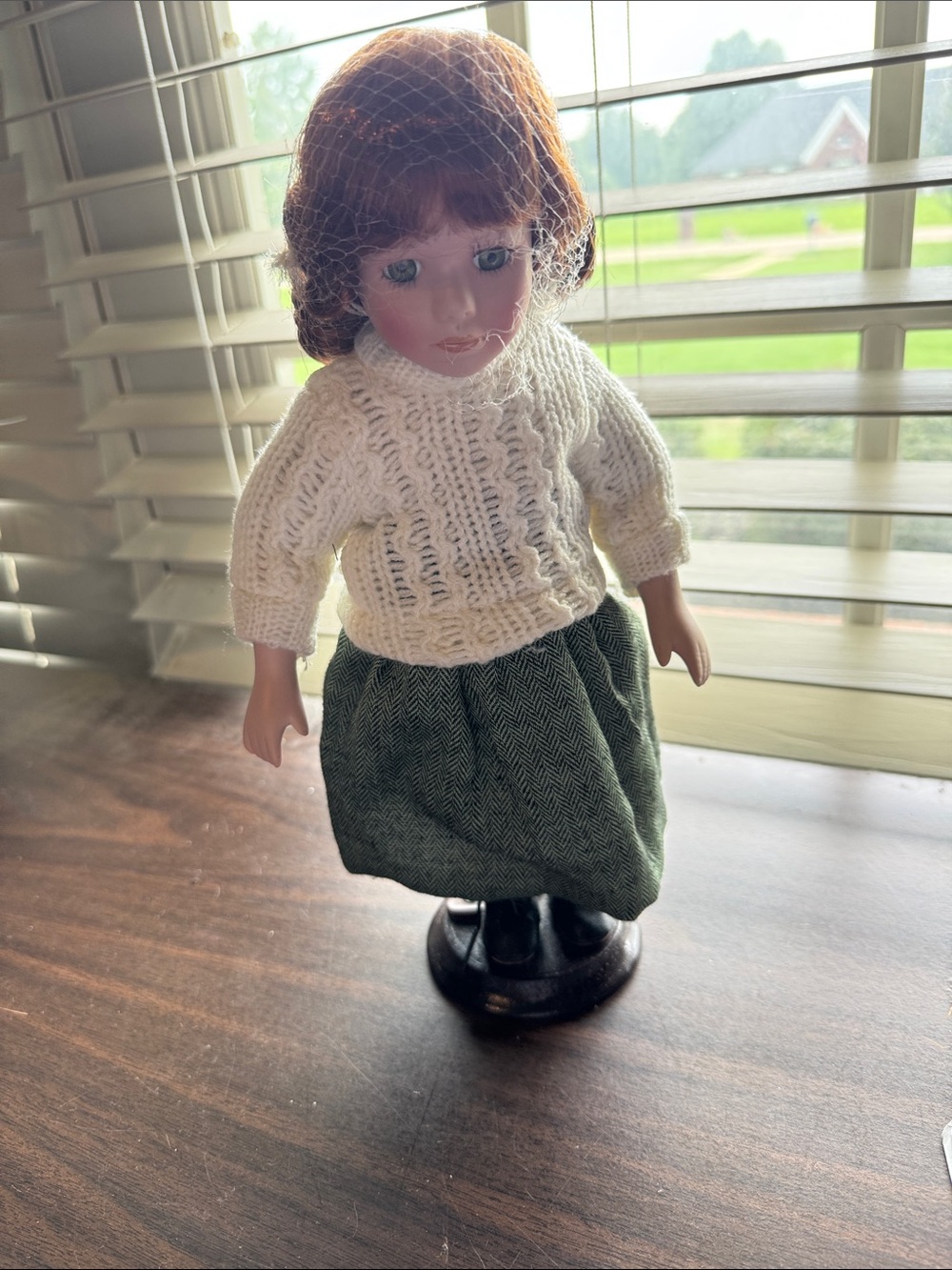 Vintage Porcelain Doll with stand